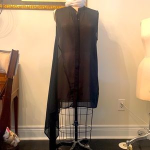 H&M Divided sheer black georgette tunic/dress